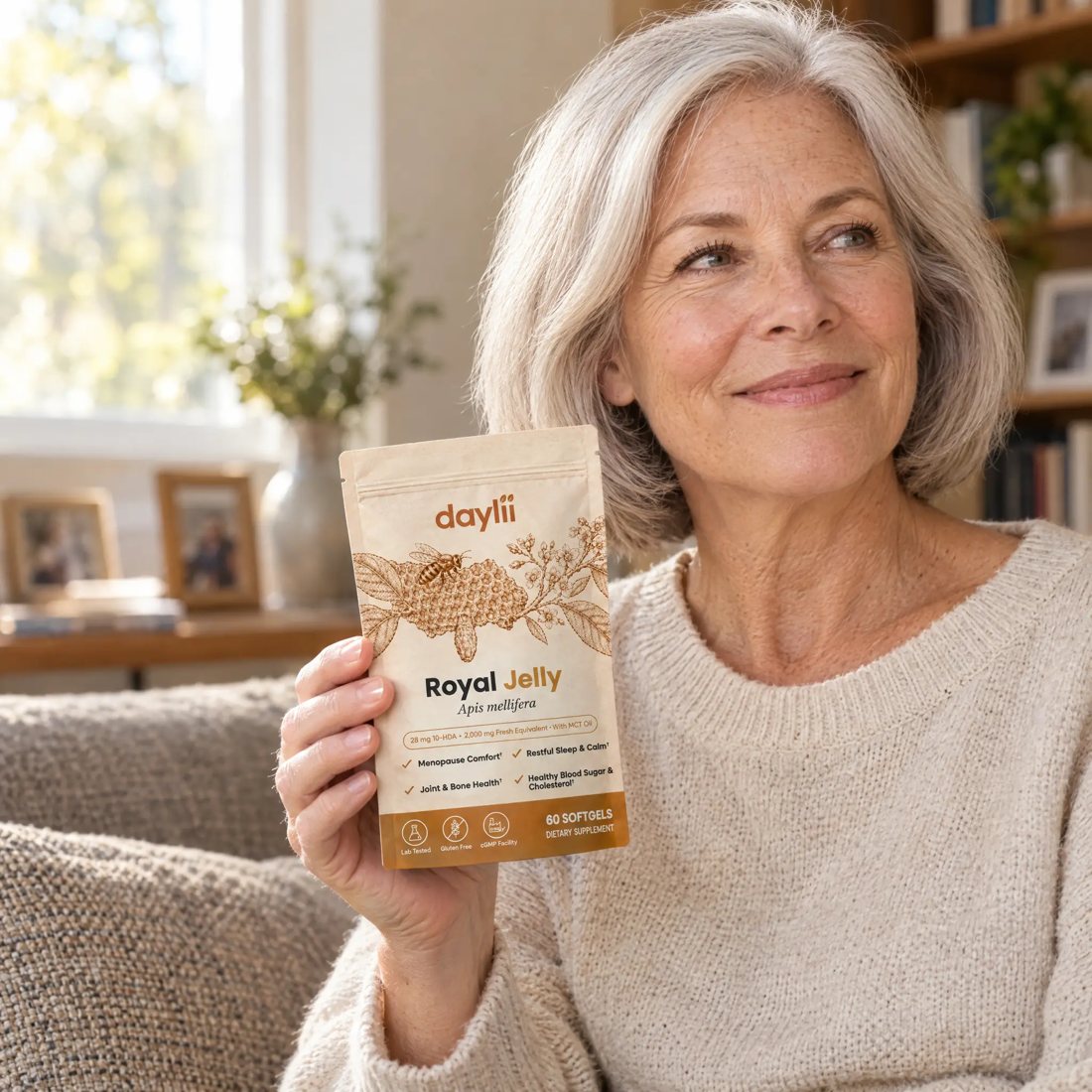 90-Day banner image: warm lifestyle, white American 55-70 with the pouch (photo coming)
