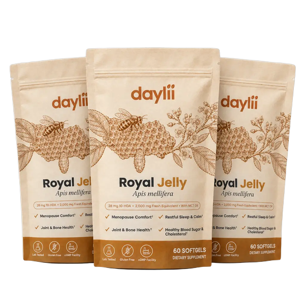 Three pouches of Daylii Royal Jelly softgels
